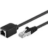 Image de Cat 5e Rallonge F/utp, Noir, Conducteur En Cuivre (cu), Prise Rj45 (8p8c) Fiche Rj45 (8p8c). Longueur De Câble 0.5 M