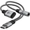 Image de Adaptateur Usb-c  Vers Usb-c  Et Jack, 3,5 Mm Aux, Connecteur Usb-c  1x Usb-c -prise Et 1x Prise Jack 3,5 Mm (3 Broches, Stéréo).