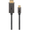 Image de Goobay 75699 câble vidéo et adaptateur 1 m USB Type-C HDMI Type A (Standard) Noir, Argent - Neuf