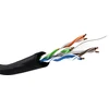 Image de Goobay 77625 Câble réseau extérieur CAT 6, U/UTP, noir, 100 m - Conducteur en cuivre (CU), AWG 23/1 (massif), gaine en polyéthylène (PE)