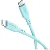 Image de Goobay 77744 Câble USB-C  en silicone, 1,5 m, turquoise - câble de charge souple et robuste pour les appareils USB-C 
