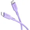 Image de Goobay 77745 Câble USB-C  en silicone, 1,5 m, violet - câble de charge souple et robuste pour les appareils USB-C 