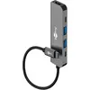 Image de Goobay 78967 Hub USB standard Slim à 5 ports avec HDMI , 5 Gbit/s, gris, 0,1 m - Connecteur USB-C  (USB 3.2) > 1x HDMI , 2x USB-C  (1x PD 100 W, 1x USB 2.0), 2x USB-A (USB 3.0, USB 2.0)
