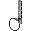 Image de Goobay 79157 Hub USB Advanced Slim 4 ports, USB-C  vers USB-A, 5 Gbit/s, gris, 0,1 m - Connecteur USB-C  (USB 3.2) > 4x USB-A (USB 3.2)