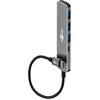 Image de Goobay 79158 Hub USB Advanced Slim 4 ports, USB-C  vers USB-C /USB-A, 5 Gbit/s, gris, 0,1 m - Connecteur USB-C  (USB 3.2) > 1x USB-C  (USB 3.2), 3x USB-A (USB 3.2)