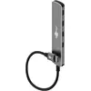 Image de Goobay 79160 Hub USB Advanced Slim 4 ports, USB-C  vers USB-C , 5 Gbit/s, gris, 0,1 m - Connecteur USB-C  (USB 3.2) > 4x USB-C  (USB 3.2)