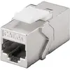Image de Goobay 90866 Keystone Modul RJ45 CAT 6 ?, STP, argent-noir - largeur 17,6 mm, type crocodile, 2x RJ45 femelle (8P8C)