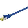 Image de Goobay - Rj45 Câble Patch, Cat 6a S/ftp (pimf), 500 Mhz, Avec Cat 7 Câble Brut, Bleu, Gaine De Câble Lszh Sans Halogène, Cuivre, Connecteur Rj45 (cat 6a). Longueur De Câble 0.25 M