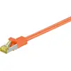 Image de Goobay 91570 Câble patch RJ45 CAT 6A S/FTP (PiMF), 500 MHz avec câble brut CAT 7, orange, 0.25 m - LSZH sans halogène, cuivre, connecteur RJ45 (CAT 6A)