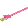 Image de goobay Câble patch RJ45 CAT 6A S/FTP PiMF 500 MHz avec câble brut CAT 7 magenta 2 m