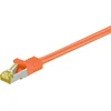 Image de Câble patch RJ45 CAT 6A S/FTP (PiMF), 500 MHz avec câble brut CAT 7, orange, 25 m - gaine de câble sans halogène LSZH, cuivre, connecteur RJ45 (CAT 6A)