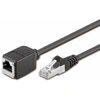Image de Goobay 91884 Câble de rallonge CAT 5e, F/UTP, noir, 5 m - RJ45 mâle (8P8C) > RJ45 femelle (8P8C)