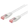 Image de Cat 6 Câble Patch, S/ftp (pimf), Blanc, 0,25 M, Conducteur En Cuivre (cu), Gaine De Câble Sans Halogène (lszh). Longueur De Câble 0.25 M