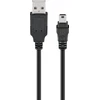 Image de Goobay 93228 Câble USB 2.0 Hi-Speed, noir, 0.15 m - USB 2.0 mâle (type A) > USB 2.0 mini-mâle (type B, 5 broches)