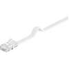Image de Goobay 93360 Câble patch plat CAT 5e, U/UTP, blanc, 3 m - CCA mélange de cuivre