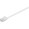 Image de Goobay 93363 Câble patch plat CAT 5e, U/UTP, blanc, 10 m - CCA mélange de cuivre