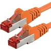 Image de Goobay - Cat 6a Câble Patch, S/ftp (pimf), Orange, 2 M, Conducteur En Cuivre (cu), Gaine De Câble Sans Halogène (lszh). Longueur De Câble 2 M