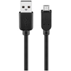 Image de Goobay 93918 Câble USB 2.0 Hi-Speed, noir, 1 m - USB 2.0 mâle (type A) > USB 2.0 micro mâle (type B)