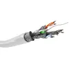 Image de Bobine de câble réseau RJ45 Goobay Catégorie 6 SSTP (S/FTP) Monobrin 100m (Blanc) #5POURCENT