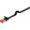 Image de Goobay 94238 Câble patch plat CAT 6, U/FTP, noir, 15 m - Matériau cuivre