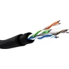 Image de Goobay 94398 CAT 6 Outdoor Set de câbles réseau, U/UTP, noir, 100 m - CCA mélange de cuivre pour applications SOHO, AWG 24/1 (solide), PE