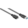 Image de Goobay 95026 Câble USB 3.0 SuperSpeed, noir, 1.8 m - USB 3.0 mâle (type A) > USB 3.0 micro mâle (type B)