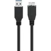 Image de Goobay Câble USB 3.0 A/micro-B USB A Micro-USB B 1m Noir