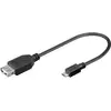 Image de Goobay Goobay 0.2m Usb 2.0 A/micro-b - 0,2 M - Usb A - Micro-usb B - 2.0 - Mâle/femelle - Noir (95193)