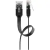 Image de Cat 6 Câble Patch Plat, U/utp, Noir, Conducteur En Cuivre (cu). Longueur De Câble 15 M