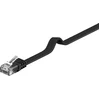 Image de Câble patch plat CAT 6, U/UTP, noir, 5 m - conducteur en cuivre (CU)