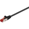 Image de Goobay - Cat 6 Câble Patch, S/ftp (pimf), Noir, 0,5 M, Conducteur En Aluminium Plaqué Cuivre (cca). Longueur De Câble 0.5 M