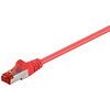 Image de Goobay 95477 CAT 6 câble patch, S/FTP (PiMF), rouge, 1 m - CCA mélange de cuivre