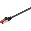 Image de Goobay 95478 CAT 6 câble patch, S/FTP (PiMF), noir, 1 m - CCA mélange de cuivre