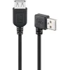 Image de Goobay 95701 Rallonge USB 2.0 Hi-Speed 90°, noir, 0.15 m - USB 2.0 femelle (type A) > USB 2.0 mâle (type A) 90