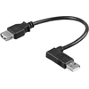 Image de goobay Rallonge USB 2.0 Hi-Speed A mâle 90° gauche vers A femelle noir 0,15 m