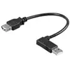 Image de Câble Rallonge De Recharge Usb 2.0 Hi-speed 90°, Noir, Prise Usb 2.0 (type A) Fiche Usb 2.0 (type A) 90°. Longueur De Câble 0.15 M