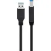 Image de Goobay 95722 Câble USB 3.0 SuperSpeed, noir, 0.5 m - USB 3.0 mâle (type A) > USB 3.0 mâle (type B)