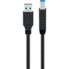 Image de Goobay 96119 Câble USB 3.0 SuperSpeed, noir, 5 m - USB 3.0 mâle (type A) > USB 3.0 mâle (type B)