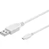 Image de Goobay USB 2.0 A/micro-B 0.15m câble USB 0,15 m USB A Micro-USB B Blanc - Neuf