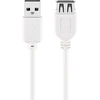 Image de Goobay 96198 Rallonge USB 2.0 Hi-Speed, blanc, 1,8 m - USB 2.0 mâle (type A) > USB 2.0 femelle (type A)