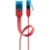 Image de Goobay - Cat 6a Câble Patch Plat, U/utp, Rouge, Conducteur En Cuivre (cu). Longueur De Câble 0.5 M