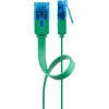 Image de Cat 6a Câble Patch Plat, U/utp, Vert, Conducteur En Cuivre (cu). Longueur De Câble 3 M