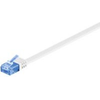 Image de Câble patch plat CAT 6A, U/UTP, blanc, 10 m - conducteur en cuivre (CU)