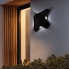 Image de Applique Murale D'Extérieur De Jardin Applique Murale D'Extérieur Noir, 4x Led 1w 70lm Blanc Chaud, Lxhxp 19x19x5 Cm