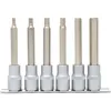 Image de 1/2' Jeu De Douilles Tournevis 6 Pans Intérieur, Longues, 6 Pcs