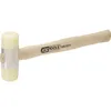 Image de Kstools   Maillet À Embout Nylon 200g   Tête Ø28mm   Manche Frêne Galbé Pour Usage Intensif   Emmanchement Sécurité Avec Coin Métal