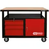 Image de Ks Tools Etabli Mobile Avec 3 Tiroirs Et 1 Porte - 865.0101