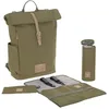 Image de LÄSSIG Bébé Sac à dos à langer Sac à dos avec matelas à langer, fixation pour poussette, porte-bouteille produit durablement/GRE Rolltop Backpack olive en occasion ou reconditionné