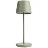 Image de Deko-Light, lampe d'appoint à batterie, modèle Canis Mini, 2,3 W, 2200/3000 K, vert-gris, 110 lm, tension d'entrée : 3,7 V/DC, aluminium moulé, finition mate, indice de protection IP 65