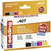 Image de Cartouche d'encre pas un accessoire original Compatible avec : Epson T0711/T0712/T0713/T0714 EDD-407 env. 270 pages noir env. 340 pages couleur noir multicolore 4